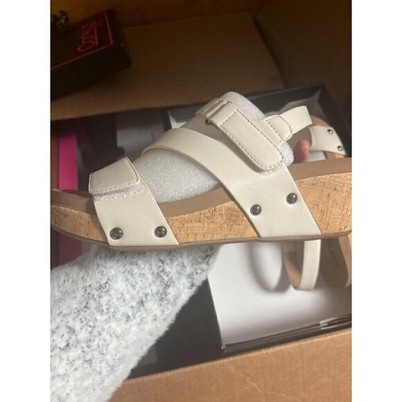 nwt ivory wedge heel sandals by corkys in ivory white - Picture 2 of 6